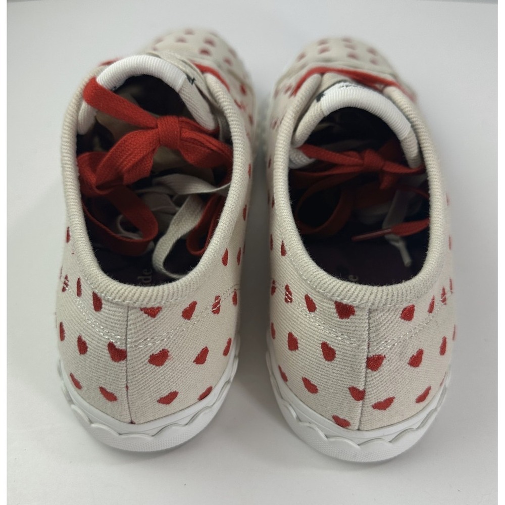 Kate Spade New York Vale Sneakers Red Heart Embroidered Canvas Shoes EUC Size 9 - Picture 13 of 16